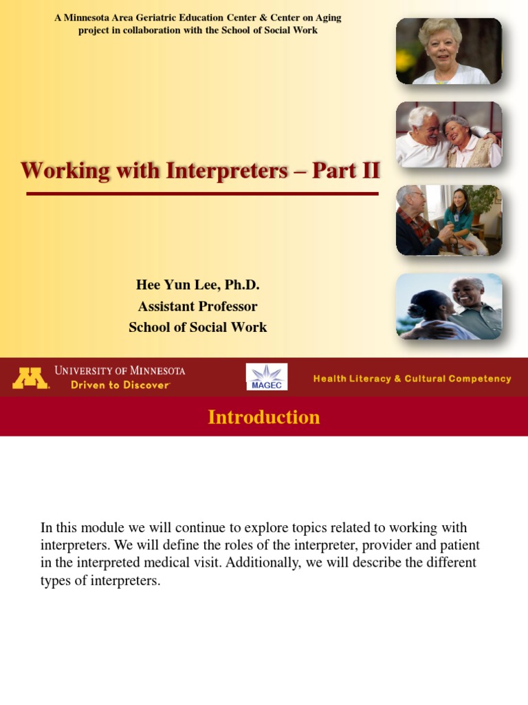 Working with Medical Interpreters | PDF | Language Interpretation ...