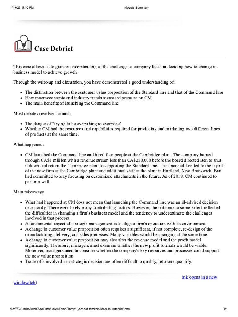 Module Summary | PDF