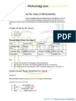 Tenses For Class 4 Worksheet PDF