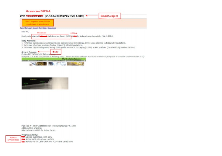 DPR Email Format Reminder | PDF