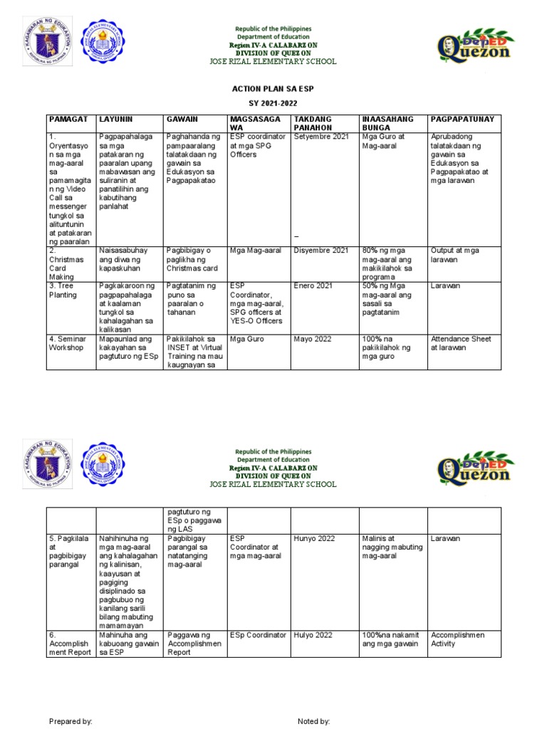 Action Plan in Esp | PDF