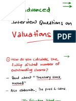 Advanced Valuation Interview Questions