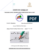 Criterios de Evaluacion 2022