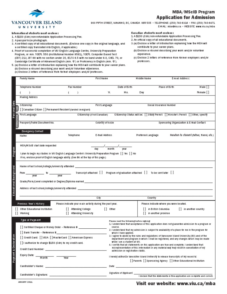 International Mba Application | PDF | Credit Card | Test Of English As ...