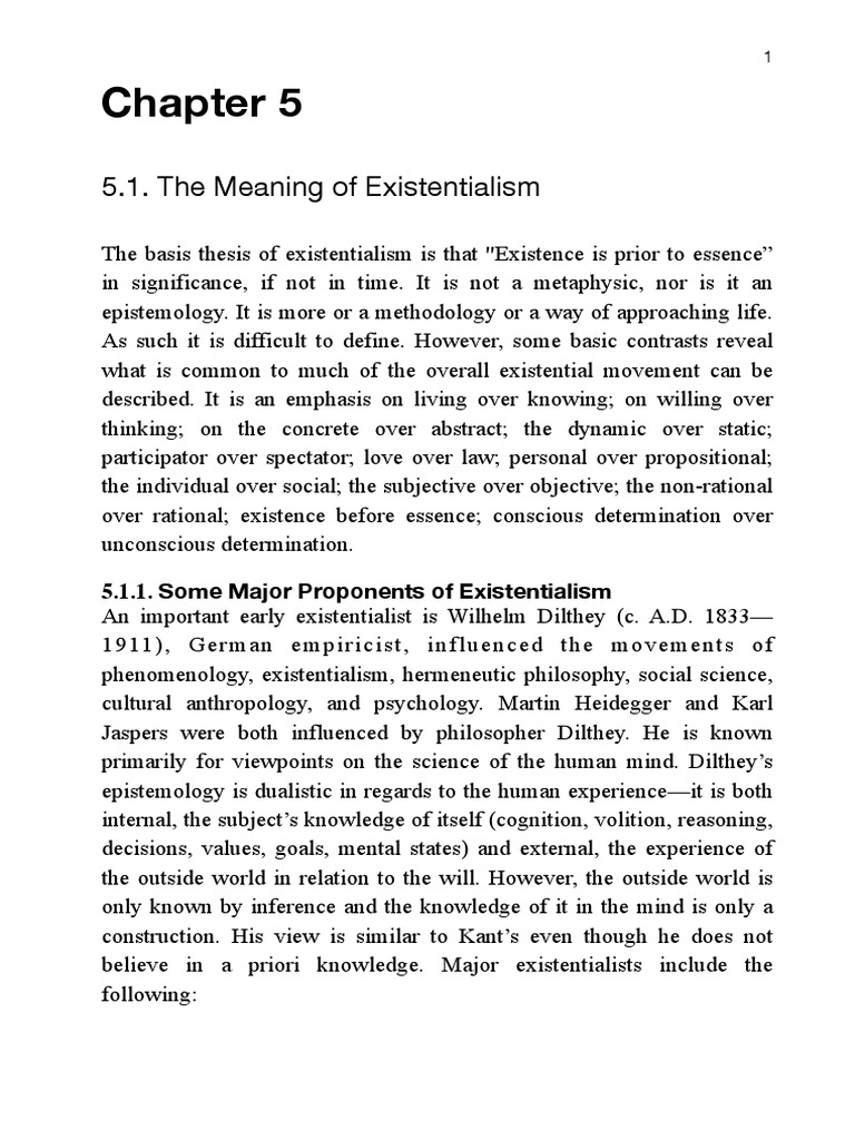 Chapter5 Existentialism Kierkegaard | PDF | Existentialism | Søren ...