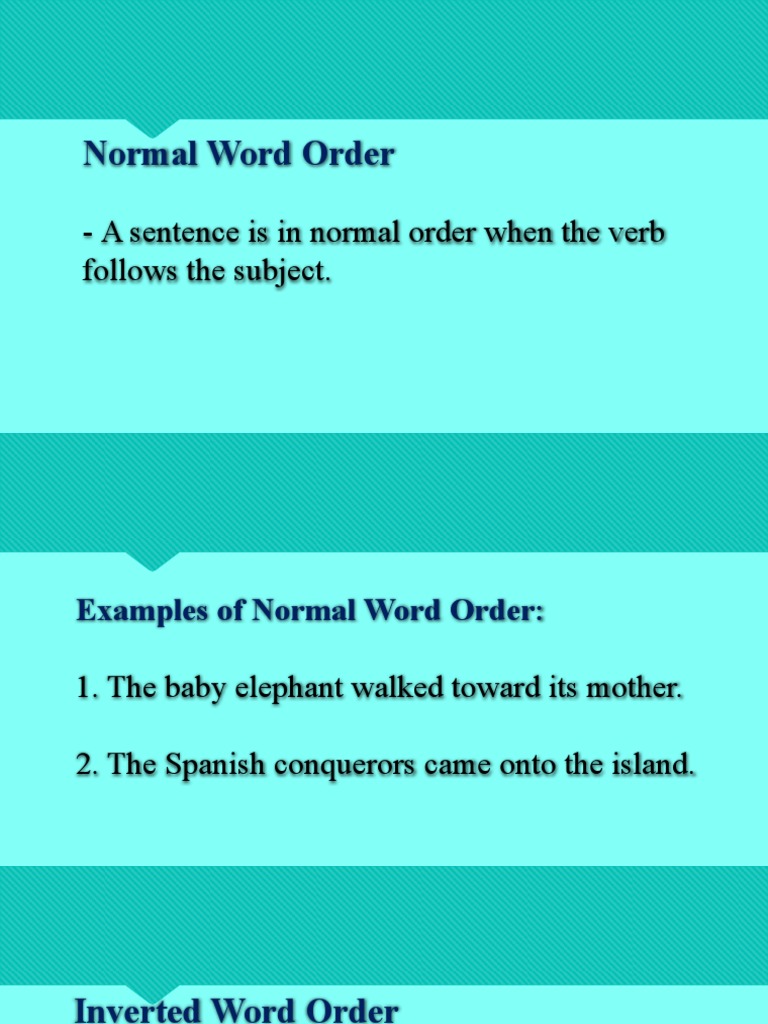 Normal and Inverted Word Order in Creative Writing | PDF | General Fiction