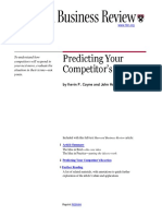 Predicting Your Competitor's Reaction-Harvard Business School Publishing (2009)