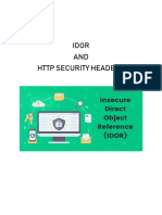 IDOR and HTTP Security Headers