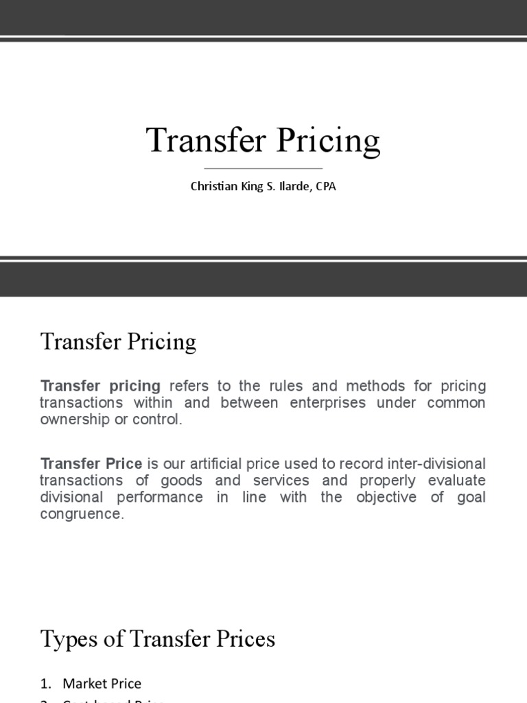 Transfer Pricing | PDF | Pricing | Prices