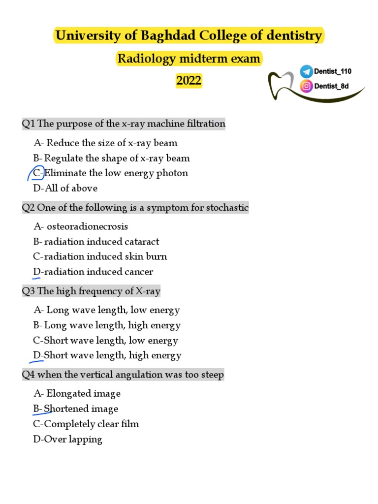 Radiology Mid 2023 PDF Dental Anatomy Tooth