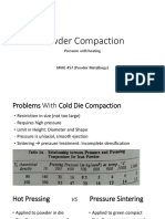 Powder compaction with pressure and heating