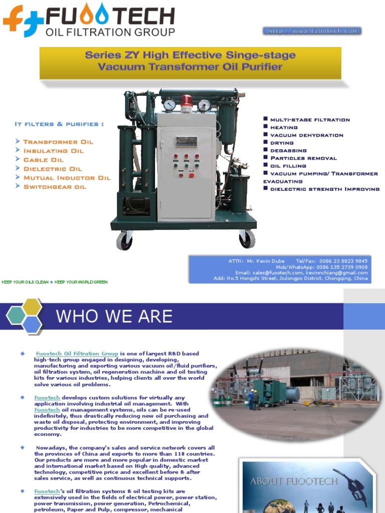 MultiStage Filtration and Purification Process for Transformer Oils