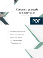 Company Quarterly Summary Plan: Here Is Where Your Presentation Begins