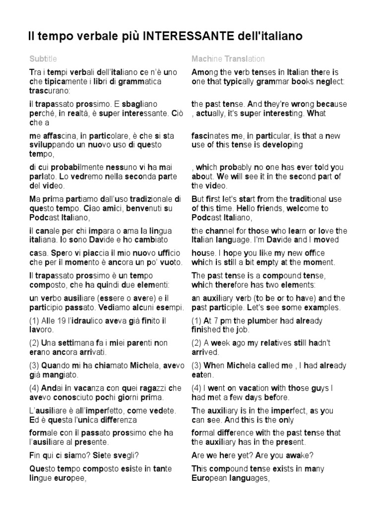 Il Tempo Verbale (Yt) PDF
