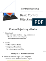 Control Hijacking Attacks: Basic Techniques and Defenses