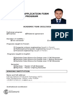 CY Tech France Application Form 
