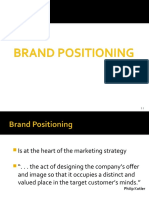 Brand Positioning and Brand Values