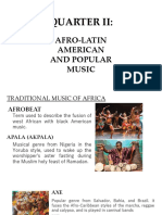 AFRO-LATIN AND POPULAR MUSIC TRADITIONS