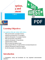 Understanding Consumption, Saving and Investment Functions