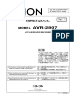 Denon AVR 2807 Service Manual