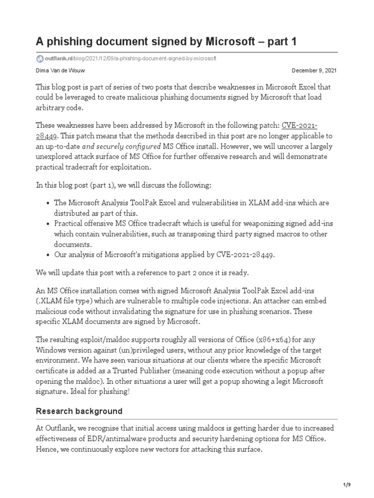 Create microsoft signed phishing documents pdf microsoft excel