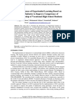 The Effectiveness of Experiential Learning Based On Creative Industry To Improve Competency of Entrepreneurship of Vocational High School Students