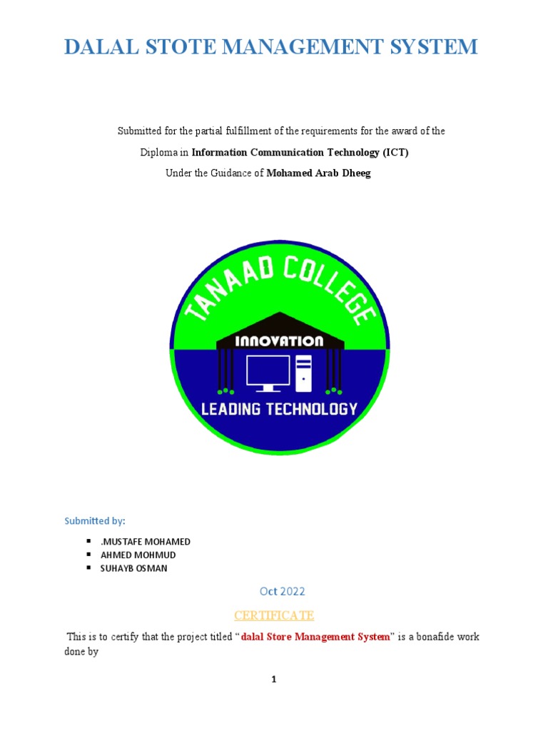 Dalal Store Management System Project | PDF | Databases | Relational ...