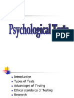 Types of Psychological Tests