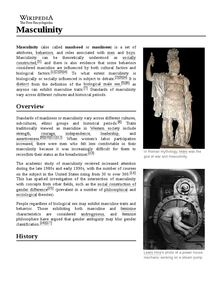 Understanding Masculinity: A Sociological Overview | PDF | Masculinity ...