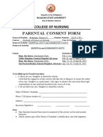 Bulacan State University College of Nursing Parental Consent Form