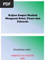 Sembahyang, puasa dan tahara dalam 4 mazhab