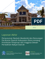 Naskah Akademik Dan Ranperda Kabupaten Bone Tentang Protokoler Pimpinan Dan Anggota Dewan Perwakilan Rakyat Daerah
