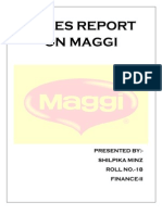 Sales Report On Maggi