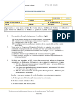 Exame de probabilidade e estatística com 5 questões