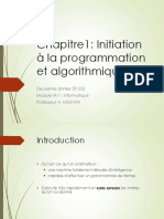 Informatique Chapitre 1