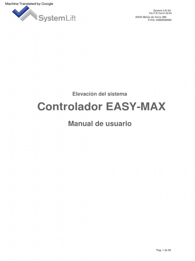 MANUALE EASYMAX Español | PDF | Relé | Bienes manufacturados