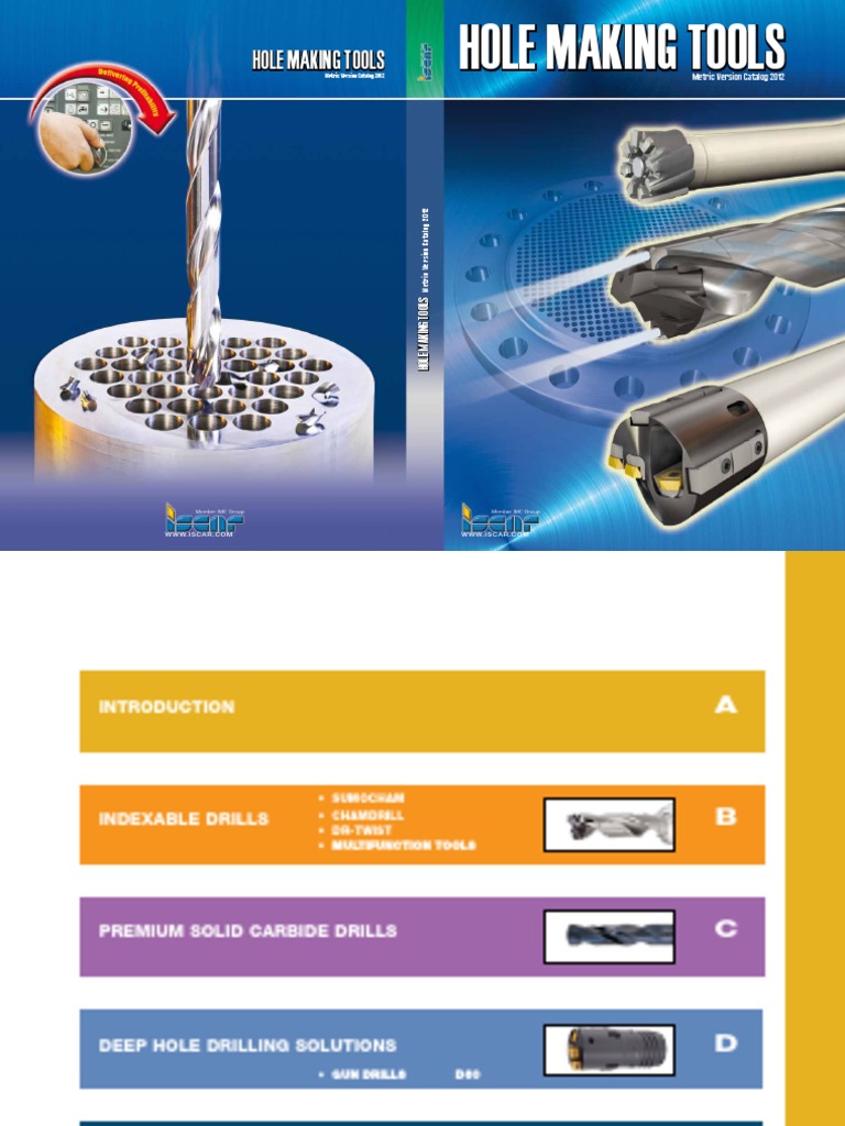 Hole Making Tools Iscar PDF Drilling Building Materials