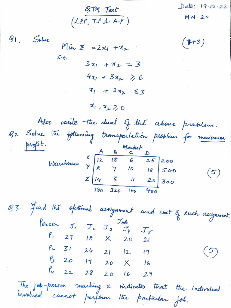 QTM Test | PDF