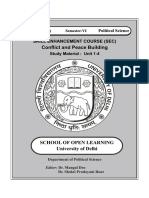 Conflict and Peace Building: Political Science