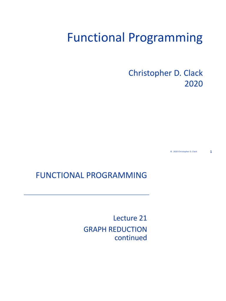 COMP0020-2020-lecture21-graph Reduction Continued With Captions | PDF ...
