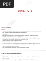 HTML - Day - 1