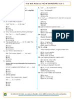 677 Esl a2 Level Mcq Test With Answers Pre Intermediate Test 1 Englishtestsonline.com