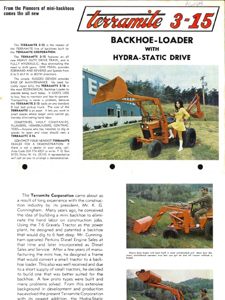 Terramite 3 15 PDF Loader (Equipment) Tractor