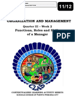 ABM - 11 - 12 - Organization and Management - q3 - CLAS2 - FUNCTIONS ROLES AND SKILLS OF A MANAGER - v1 1 JOSEPH AURELLO