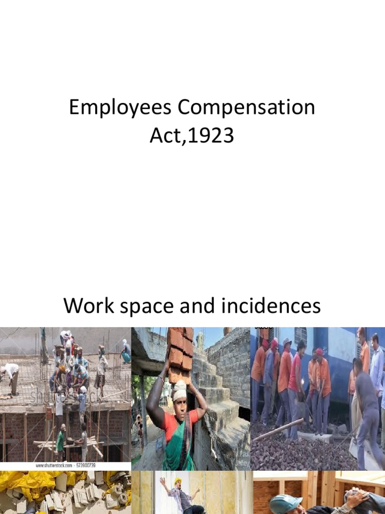 Employees Compensation Act, 1923 PDF Employment Business