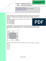 Lista de exercícios de geometria plana e área