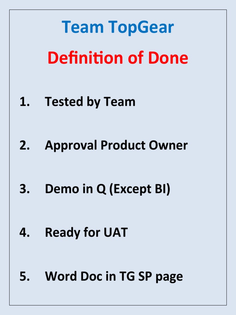 Definition of Done Example 3 PDF