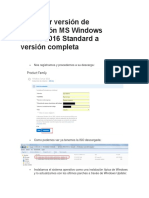 Versión de Evaluación MS Server Standard A Versión Completa