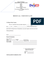 MedicalCertificate - 2017 Palarong Pambansa