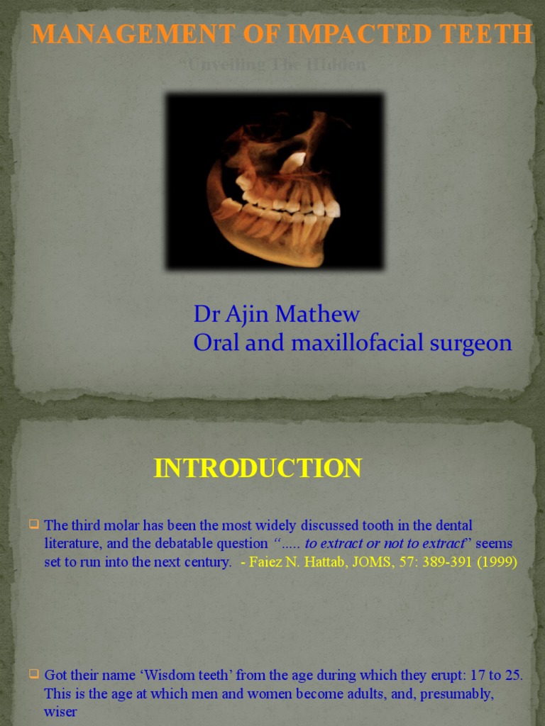 4 Impaction | Download Free PDF | Dental Anatomy | Tooth